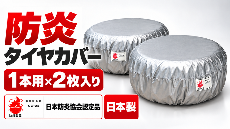 防炎タイヤカバー１本用 ２枚入り